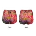 thumbnail image 3 of Balery Fireworks Pattern Women's Running Shorts with Liner 2 Pockets Elastic Workout Athletic Gym Yoga Shorts-Small, 3 of 7