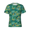 thumbnail image 4 of Vsdgher Jungle Leopard Print Men's Dry Fit Mesh Athletic Shirts Moisture Wicking Tennis T-Shirt Tops, 4 of 9