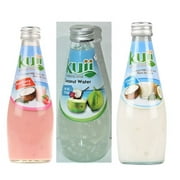 Kuii Coconut Milk Drink, Variety Pack 9.8 fl oz Bottles, Quantity of 6 (Strawberry, Original, Coconut Water)