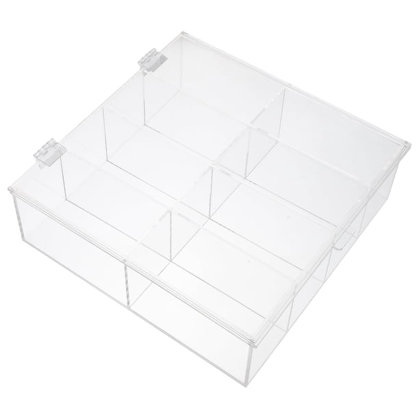 Caja para bolsas de café, compartimento para artículos diversos, caja para té y café con tapa