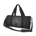 thumbnail image 1 of Fotbe Black Spider On Web Bolsa Deportiva de Lona Plegable con Estampado, Bolsa de Gimnasio con Bolsillo Seco/Húmedo, Bolsa de Viaje Ultraligera de Gran Capacidad, 1 of 6
