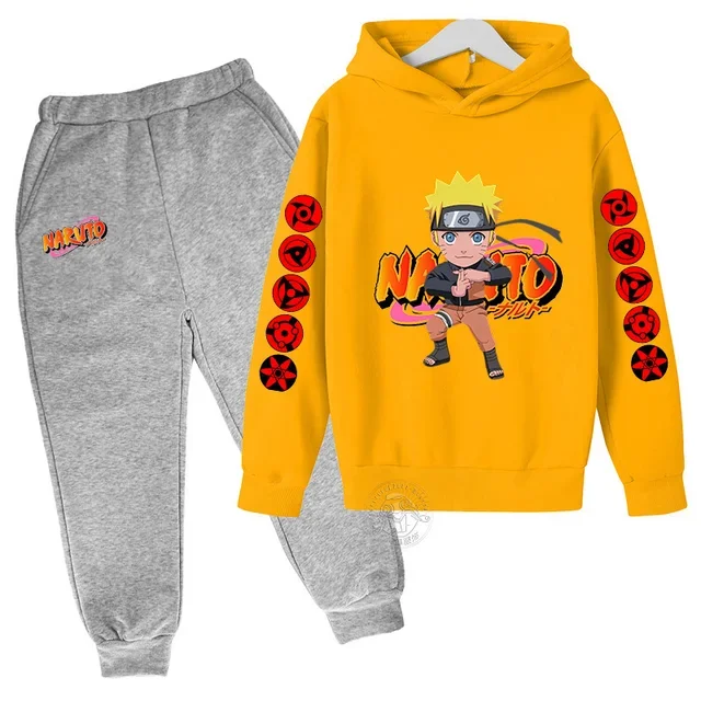 Sudadera con capucha de Naruto Akatsuki Cloud para niñas y niños, Jersey estampado de moda, ropa de calle cómoda, traje más vendido, Otoño e Invierno
