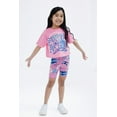 thumbnail image 2 of Disney Lilo & Stitch Angel Cropped Boxy T-Shirt and Bike Shorts Outfit Set Toddler to Big Kid, 2 of 5