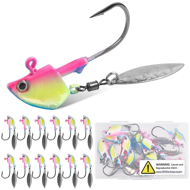 Fishing Jig Heads Underspin Jig Head Hooks with Spinner Blade Underspin