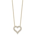 thumbnail image 2 of 14K Yellow Gold Cable Diamond Necklace Chain True Origin 1 1/2 carat Lab Grown VS/SI D E F Open Heart 18 inch 20.36 mm, 2 of 6