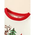 thumbnail image 4 of Franhais Baby Romper, Plaid Tree Elk Letter Print Round Neck Long Sleeve Bodysuit for Girls Boys, 0-18 Months, 4 of 8