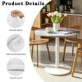thumbnail image 5 of SEANATIVE 2 PCS Cocktail Tablecloth Round Table Cover Washable Elastic Tablecloth Fitted Spandex Table Cloth Cap Elastic Fit Table Cover for Gatherings Parties, Peach Blossom Wood Grain White, 5 of 7