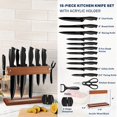 thumbnail image 2 of Juego de cuchillos Gourmetop de 15 piezas con cuchillo para sashimi en bloque, 2 of 7