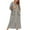 1-Gray, variant on Womens Robes Women Robe Lightweight 3/4 Sleeve Knit Bathrobe Summer Soft Knee Length Sleepwear Robes with Side Pockets Check Printed O Neck Zipper Nightgown Loose Pajamas