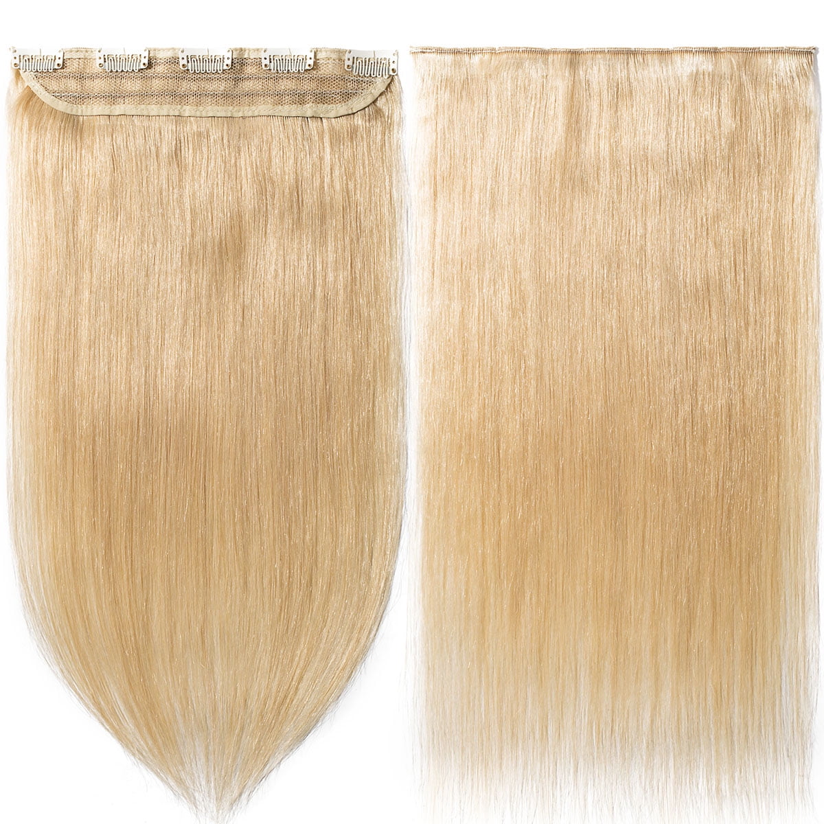 SEGO Clip in Hair Extensions Human Hair 3/4 Full Head 100% Real Remy Thick Hair Extensions Silky Straight Balayage Blonde Hair Pieces