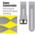 thumbnail image 3 of Tianle Compatible with Fenix 5X Band 26mm Width Soft Silicone Watch Strap for Fenix 6X/Fenix 7X/Fenix 5X Plus/Fenix 6X Pro/Fenix 3/Fenix 3 HR/Tactix/Descent MK1/D2 Delta PX/D2 Charlie-Gray, 3 of 7