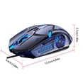 thumbnail image 4 of Gaming Mouse Low-noise 7 Color Backlight 6 Key Anti-slip Mechanical Mouse Gaming Accessory, Grey, 4 of 10