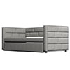 Veryke Upholstered Daybed with Trundle, Slats Included, Twin Size Frame, Gray Fabric Veryke Upholstered Daybed with Trundle, Slats Included, Twin Size Frame, Gray Fabric