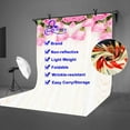 thumbnail image 4 of ABPHOTO Polyester 5x7ft Plain White Backdrop Plain White Curtain Pink Rose Wedding Theme Photography Background and Studio Photography Backdrop Props, 4 of 5