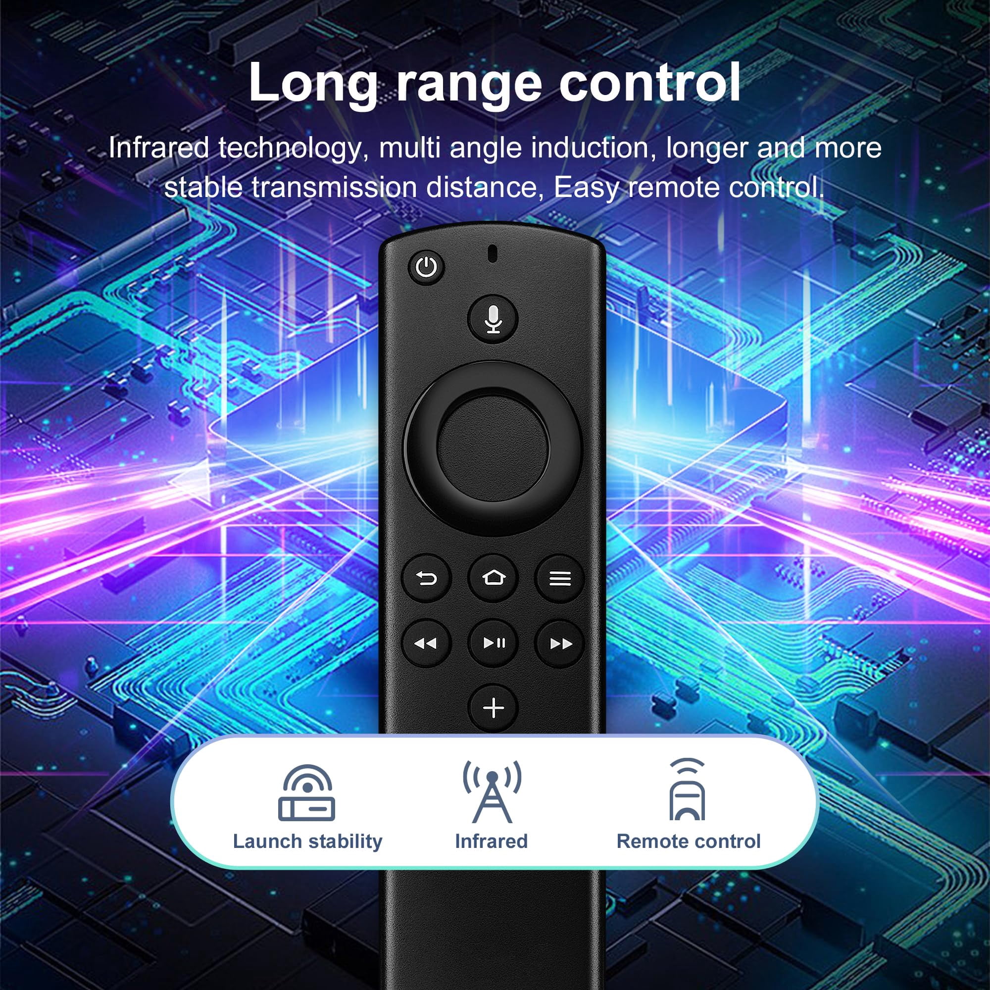 Replacement Voice Remote Control Compatible with All Fires-Series TVs Stick & Cube,TVs Stick Lite/Stick (2nd Gen)/TVs Stick 4K/TVs Cube (1st/2nd Gen),and fit for Smart TVs 3rd Gen