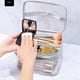 thumbnail image 4 of Bolsa de cosméticos Jadeshay impermeable transparente de doble capa compacta y ligera, 4 of 6
