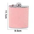 thumbnail image 2 of Stainless Steel With Colorful Glitter Hip Flask - Stores 6 Ounces - Pink, 2 of 5