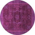 thumbnail image 1 of Ahgly Company Indoor Round Abstract Purple Modern Area Rugs, 8' Round, 1 of 4