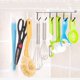 thumbnail image 4 of 2Pcs Pack Multifunctional Hook Rack with 6 Hooks for Hanging Under Shelves and Drying Cups (Black + White), 4 of 5