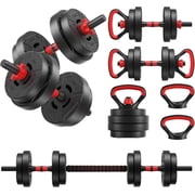 Adjustable Dumbbell Set, 40lbs or 60lbs Free Weights Set with Connector, 2 in 1 or 4 in 1 Changeable Dumbbells and Barbell for Exercise and Fitness