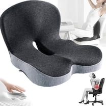 Beiled Premium Comfort Seat Cushion for Tailbone & Sciatica Pain Relief, Non-Slip Memory Foam Coccyx Pad for Office, Car, Gaming Chair & Wheelchair