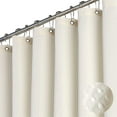 thumbnail image 1 of Dynamene Cortina de ducha de tela gris para baño – Tejido tipo gofre con textura resistente, 256 g/m² Juego de cortina de baño de tela pesada de lujo para hotel con 12 ganchos de plástico, 72 x 72, gr, 1 of 4