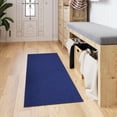 thumbnail image 5 of Ottomanson Solid Kitchen Runner Rug 1'10" x 6' - Non Slip Low Pile Carpet, Navy, 5 of 14