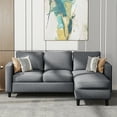 thumbnail image 5 of Sobaniilo Sectional Sofa Free Combination Sectional Couch Small L-Shaped Linen Fabric Sofa for Living Room(Dark Gray), 5 of 8