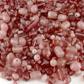Red Assortment Small Glass Beads 2oz (60+)
