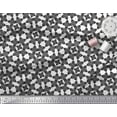 thumbnail image 2 of Soimoi Black Cotton Duck Fabric Floral Art Geometric Print Sewing Fabric Yard 42 Inch Wide, 2 of 3