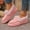 #118-Pink, variant on Wowcloth Women's Fashion Casual Winter Slip-On Cotton Shoes – Fleece-Lined Warm Round Toe, Solid Color Design for Cozy Home and Outdoor Wear