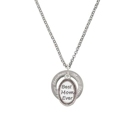Best Mom Ever Oval Merry Christmas Affirmation Ring