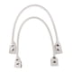 thumbnail image 1 of 2 Piezas Bolso de Cuero Bolso Correa Desmontable Reemplazo 58cm Blanco Hugo Reemplazo de las correas del bolso, 1 of 9