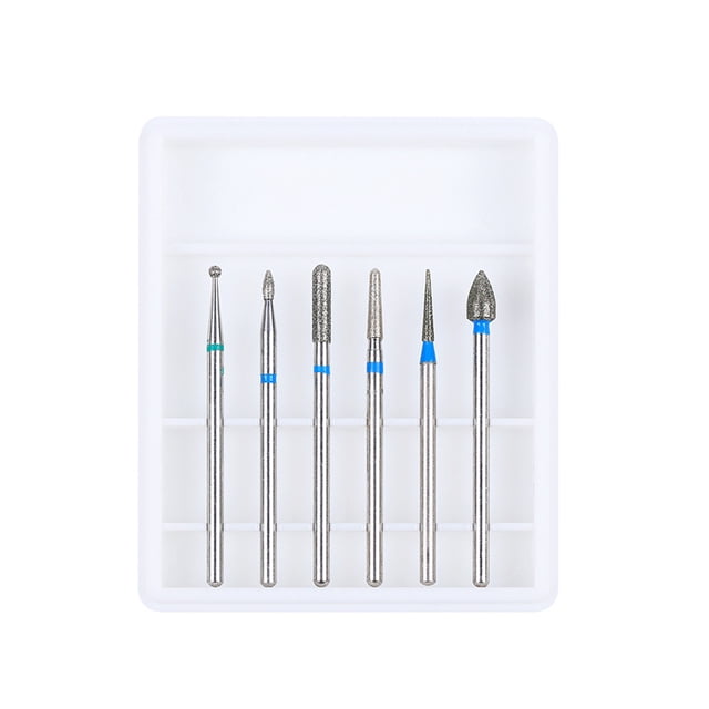 Guardurnaity Juego de 6 unidades de de diamante de cerámica para manicura, brocas para uñas, accesorios para máquinas eléctricas, juego de Juegos de manicura EH-07 Guardurnaity CE1824-07B