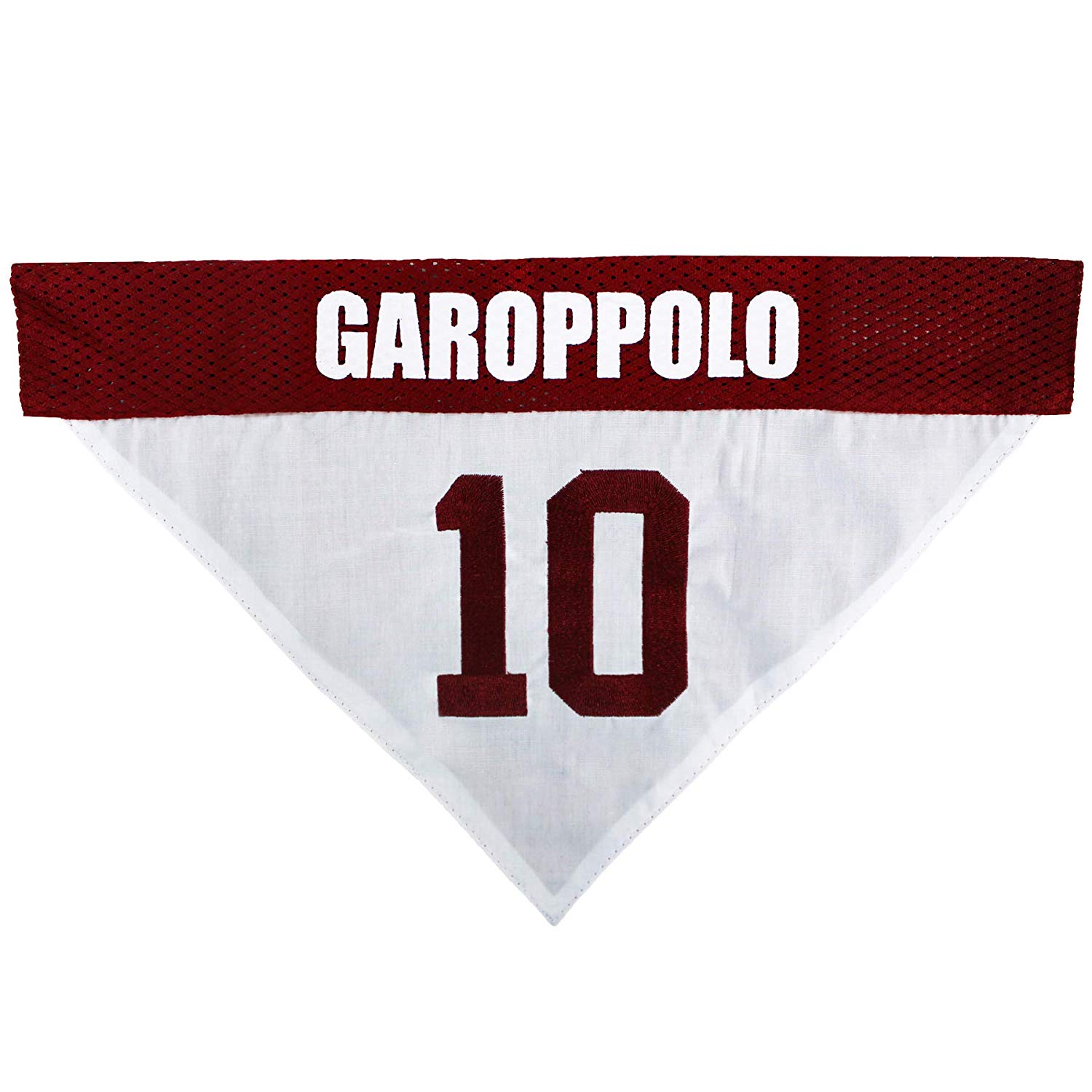 Pets First NFLPA Jimmy Garoppolo Reversible Bandana - Licensed available 8 Team Players 2 sizes