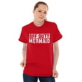 thumbnail image 3 of Off Duty Mermaid Funny Beach Swim Women's Graphic T Shirt Tees Brisco Brands X, 3 of 5