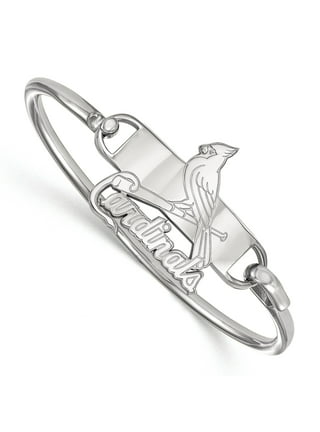 St. Louis Cardinals Women's Sterling Silver Gold-Plated Bar Bracelet