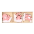 thumbnail image 1 of Toystoory 1 Juego de guantes colgantes de de Navidad, letrero de sombrero, adornos colgantes de puerta de árbol de Navidad de felpa blanca con Kits de decoración para fiestas Rosado Toystoory HA070070-03, 1 of 1