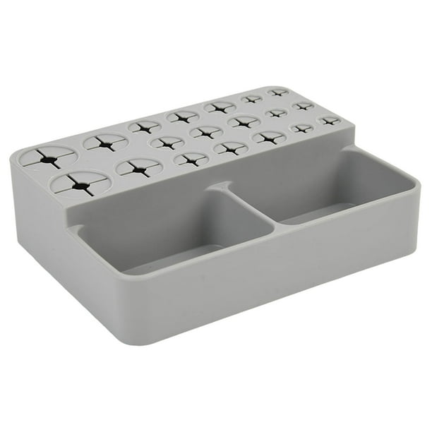Estuche para brochas de maquillaje 2 en 1, organizador de escritorio, estante de almacenamiento, brochas de maquillaje portátiles, herramienta de aprendizaje para escritorio