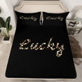 thumbnail image 7 of jejeloiu Chic Leopard Print Twin Sheet Sets,Lucky Pattern Bedding For Girls Kids 3pcs, 7 of 7