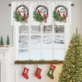 thumbnail image 4 of Valances for Windows Merry Christmas Rod Pocket Cafe Window Treatments Valance Curtains for Kitchen Bathroom Laundry Basement Windows 42"x12", 4 of 7