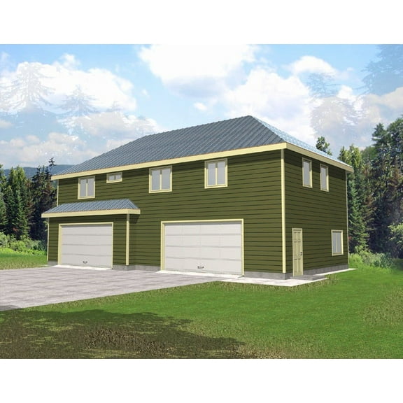 001-4031: Garage apartment 3 Bed, 2 Bath Luxury Home Plan, 1378 Sq Ft: Full Blueprints with License to Build by Home Plan Marketplace - Lesuto