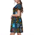 thumbnail image 2 of Disketp Happy Father Day para Vestido de Manga Corta para Mujeres, Vestidos de Verano para Mujeres, Casual y Holgado para la Playa, 2 of 6
