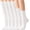 White, variant on Women's Ruffle Cuff Slouchy Crew Socks, 6 Pairs Soft Ribbed Knit Cotton Mid-Calf Socks for Daily Wear, Walking, Office & Gift
