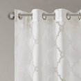 thumbnail image 2 of Madison Park Eden Fretwork Burnout Sheer Panel White 63" Panel, 2 of 4