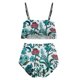 thumbnail image 4 of Bikini de Mujer Trajes de Baño Bikini con Ruffles Conjunto con Sujetador Acolchado Extraíble, Pantalones Cortos de Cintura Alta para la Playa, 4 of 5