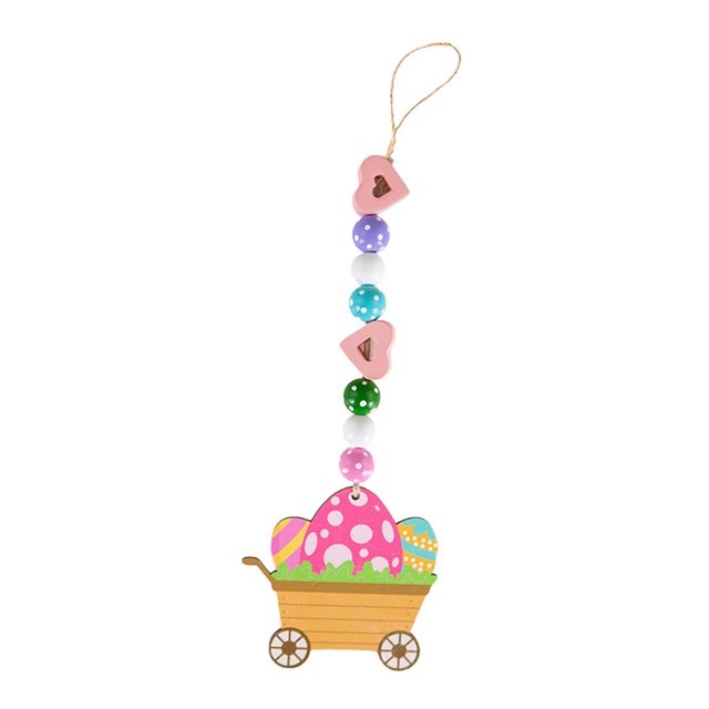 Adorno colgante de Pascua de madera decorativo adorable de 11 pulgadas de largo con cuerda Estilo A