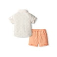 thumbnail image 2 of Mevireiy Baby Boys Gentleman Outfits Bowtie Dress Shirt Tops Formal Beach Shorts Suit, 2 of 7