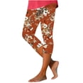 thumbnail image 2 of Zysthvn Cropped Womens Summer Capris Plus Size Yoga Casual Leggings Floral Womens Pants Gym Elastic Waist Running High Waisted, 2 of 5