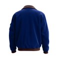 thumbnail image 4 of Men's Plus Size Colorblock Corduroy Jacket - Casual Sports Style with Pocket & Zipper, Dark Blue, XL, 4 of 5